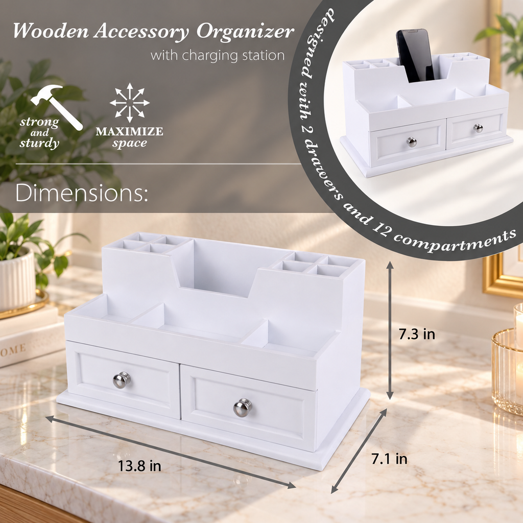 Drawer Desktop & Vanity Organizer